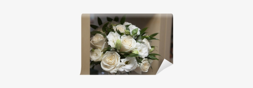 Wedding Bouquet Of Pink And White Roses Wall Mural - Garden Roses, transparent png download