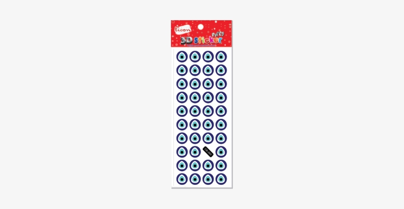 Sti̇cker Puffy Nazar Boncuğu Kabartmali - Sticker, transparent png download