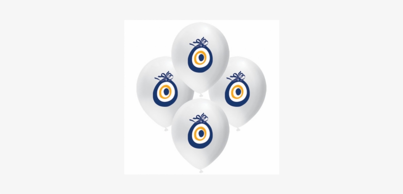 Bebekparti Nazar Boncuklu Beyaz Balon 50 Adet, transparent png download