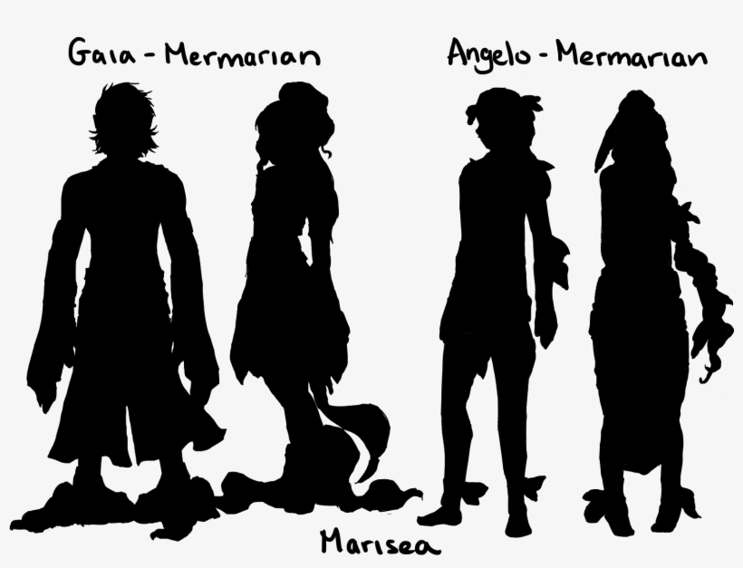 Here Are Both My Mermarian Faiths Side By Side, To - Silhouette, transparent png download