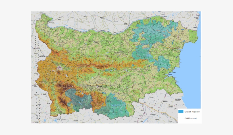 Distribution Of Muslims In Bulgaria - Turkish Speakers In Bulgaria, transparent png download