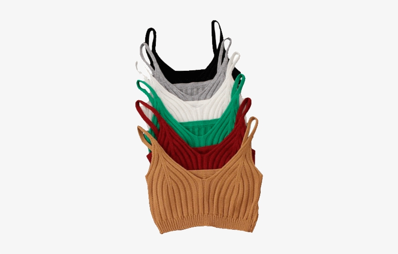 Itgirl Shop Knit Daisy Crop Top Aesthetic Apparel, - Crop Top Png, transparent png download