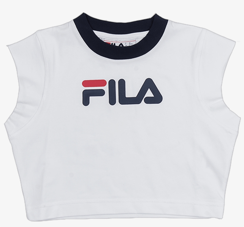 Pia Archive Crop Top White - Fila, transparent png download