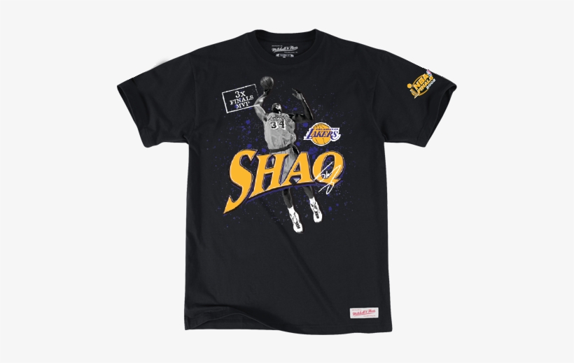 Los Angeles Lakers Shaquille O'neal 3x Finals Mvp T-shirt - Shaquille O Neal T Shirt, transparent png download
