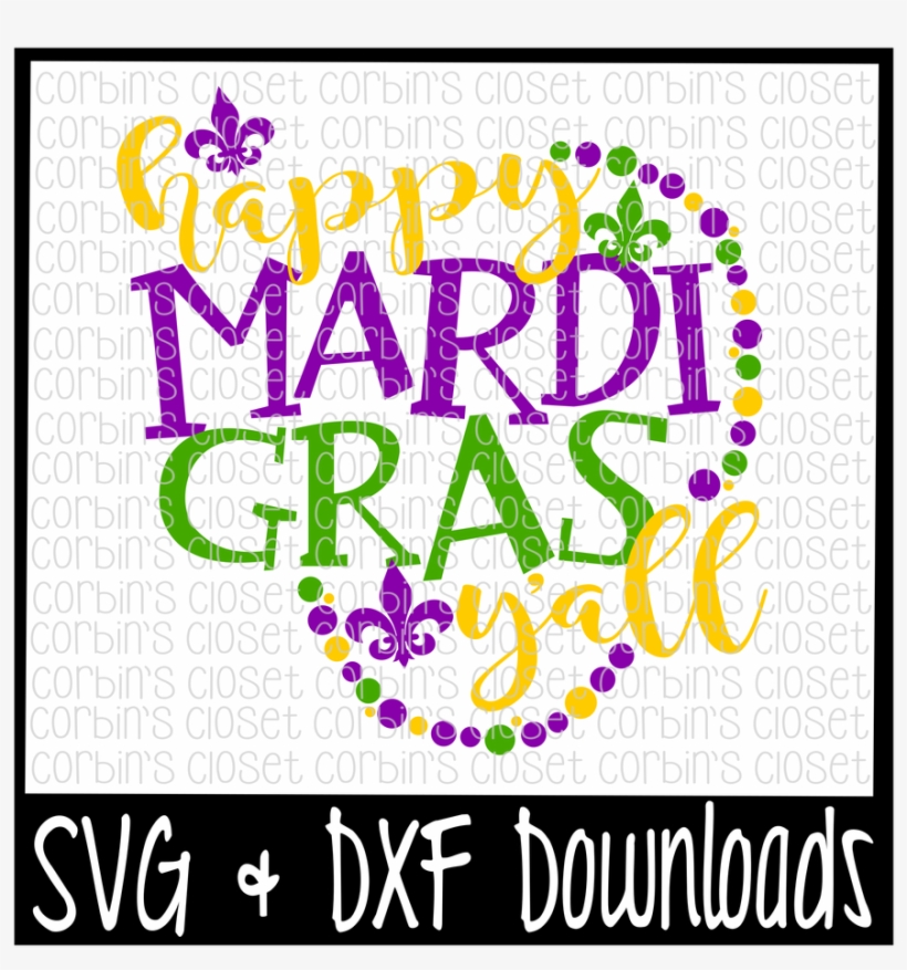Mardi Gras Svg * Happy Mardi Gras Y'all * Beads Cut - Cinco De Mayo Svg, transparent png download