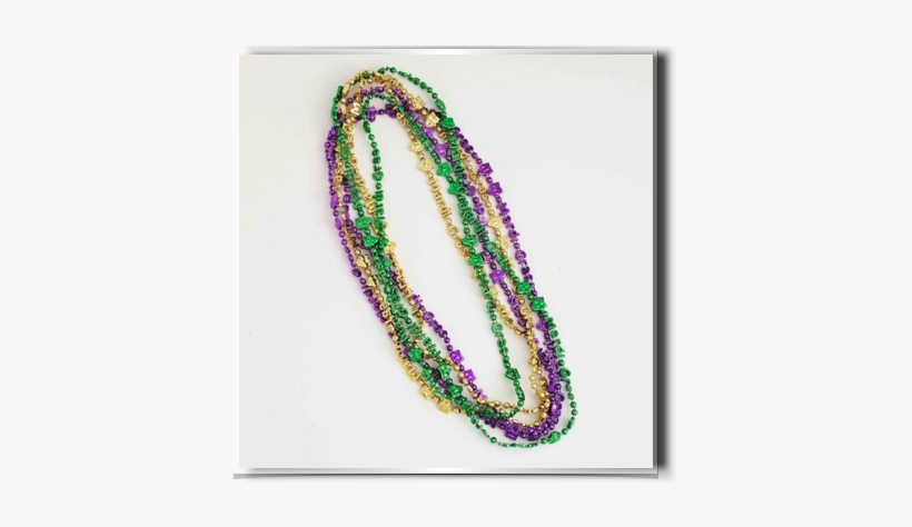 Mardi Gras Beads Png Mardi Gras Costumes And Accessories - Mardi Gras Bead Necklace 33 Inch (case, transparent png download