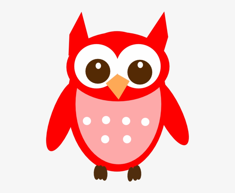 Owl Clip Art At Clker Com Vector - Clip Art Red Owl, transparent png download