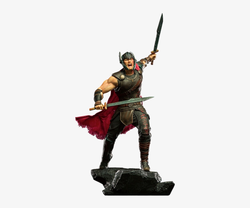 Thor Battle Diaorama Statue By Iron Studios - Thor Ragnarok Thor Statue, transparent png download