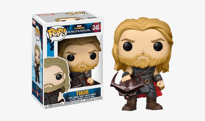 Marvel - Thor - Ragnarok - Thor With Surtur Head Pop - Figurine Pop Thor Ragnarok, transparent png download