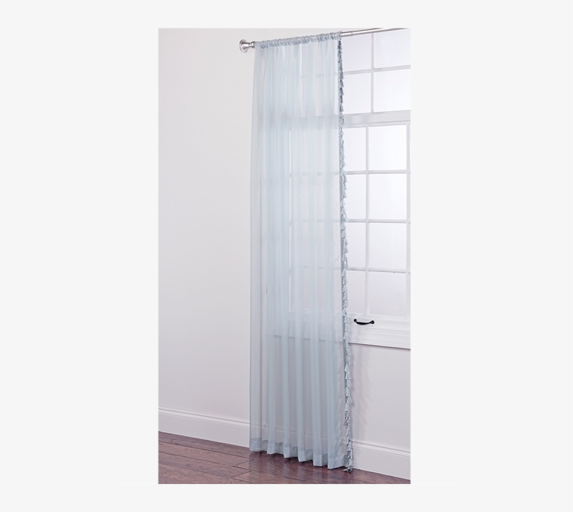 Sheer Curtains Png Vector Freeuse Library - Charlotte Sheer Panel With Tassel, Blue, transparent png download