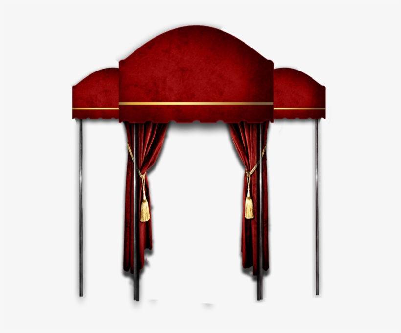 Red Curtain And Canopy Entrance - Red Curtain, transparent png download