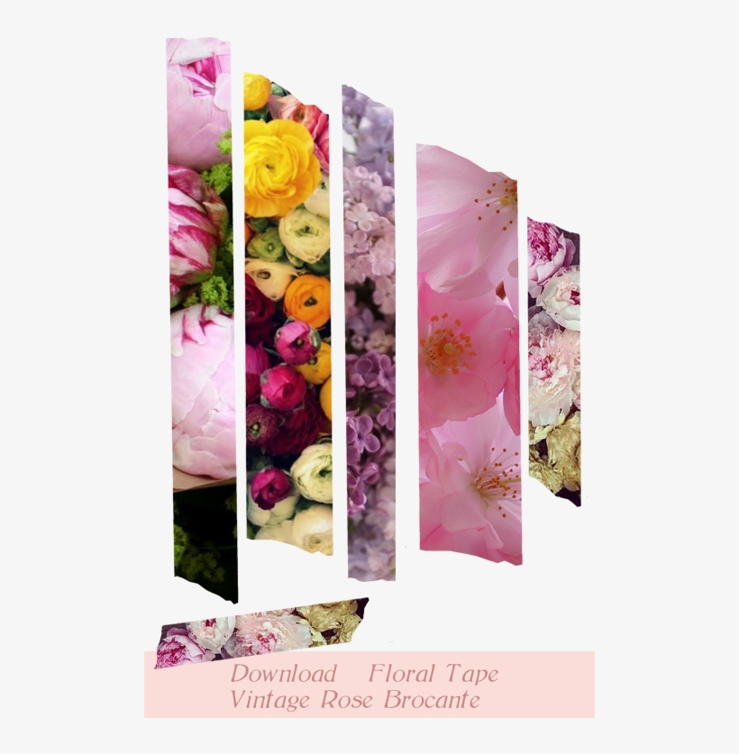 Vintage Rose Brocante » A Source For Inspirationdigital - Floral Washi, transparent png download