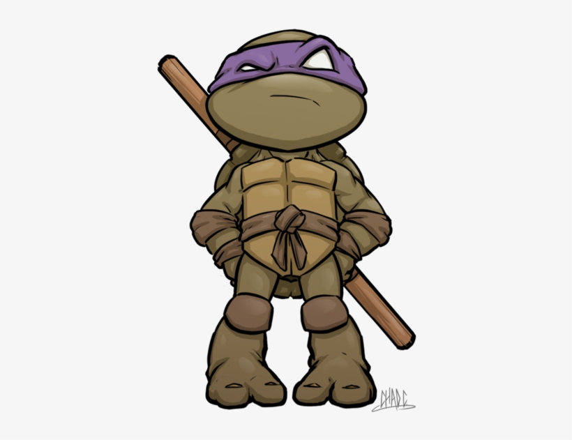 #mini #ninja #turtle #donny #fan #art - Tmnt Donatello Chibi, transparent png download