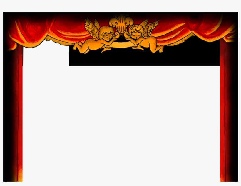 Transparent Red Curtains Decor Png Clipart - Theatre Frame Transparent, transparent png download