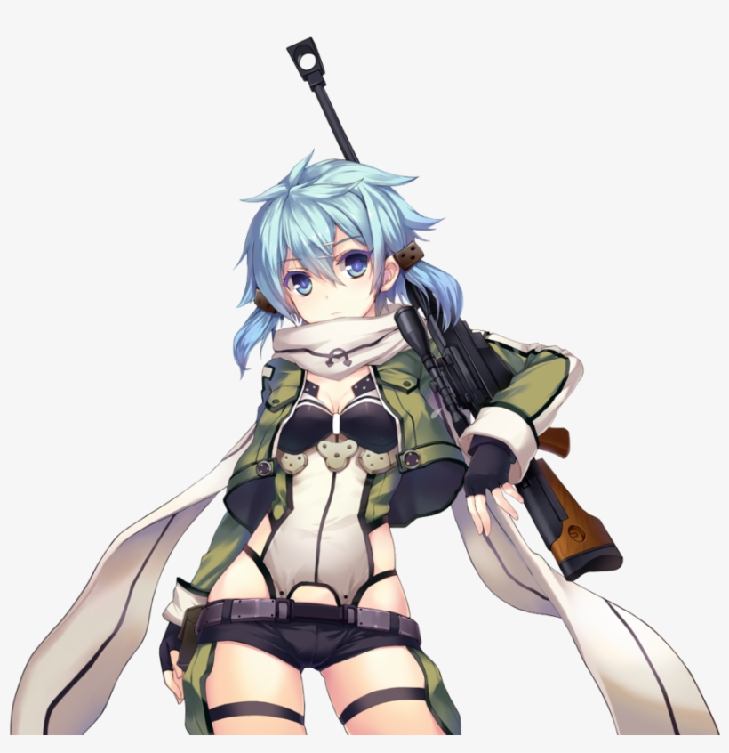Sinon Render By Scope10-d699g5r - Sword Art Online Sinon Render, transparent png download
