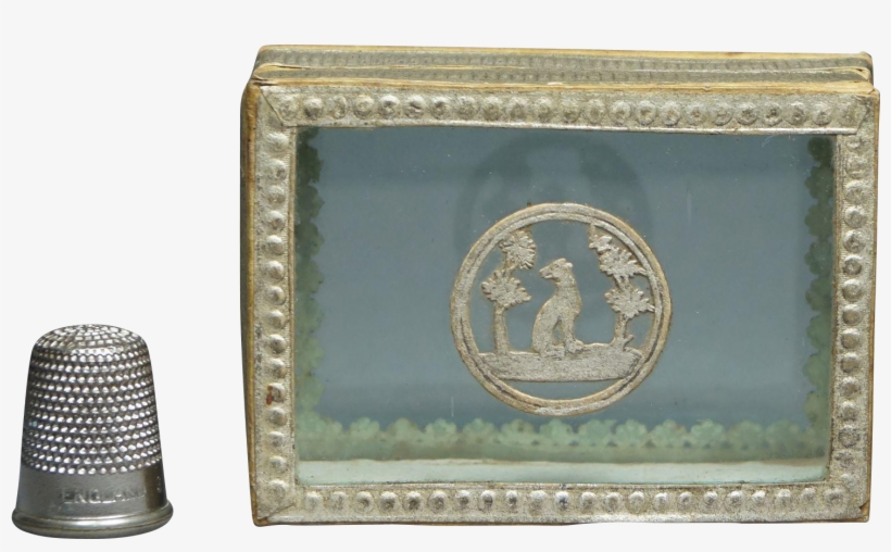 Antique French Dog Candy Box Boite A Dragees Circa - Emblem, transparent png download