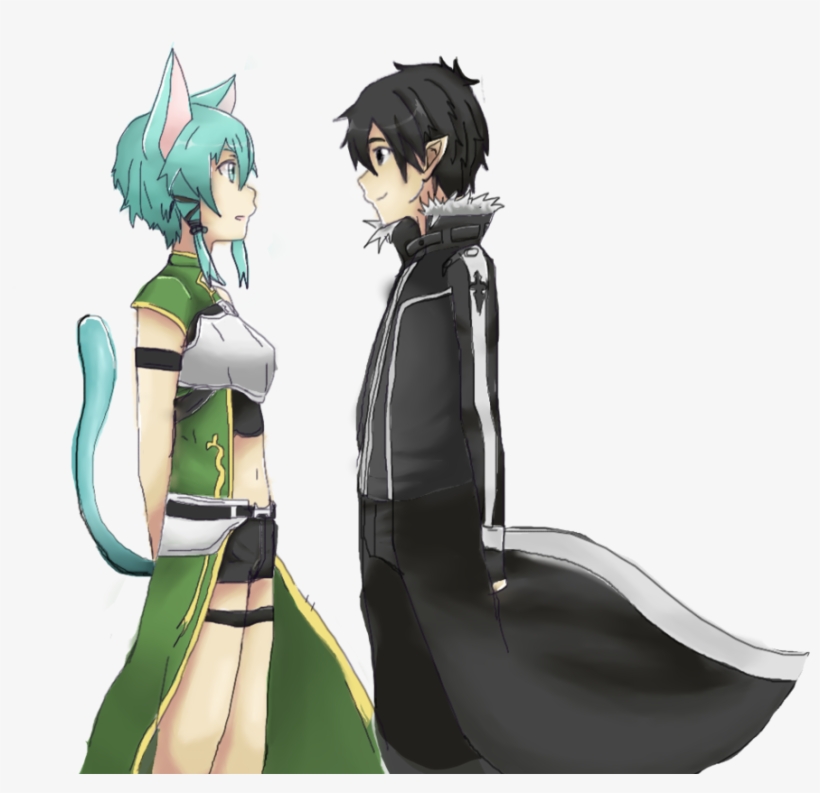 Kirito Sinon Alfheim Online By Pikarty10 - Kirito X Sinon Alfheim, transparent png download