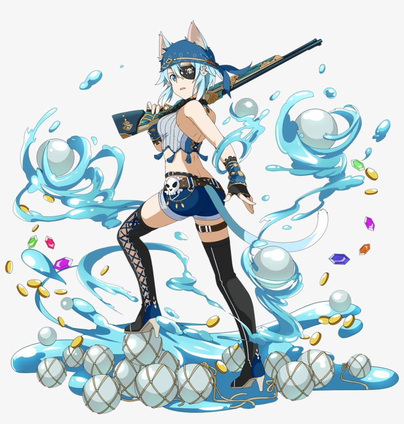 Picture Royalty Free Download Great On The Lookout - Sao Memory Defrag Sinon Pirate, transparent png download
