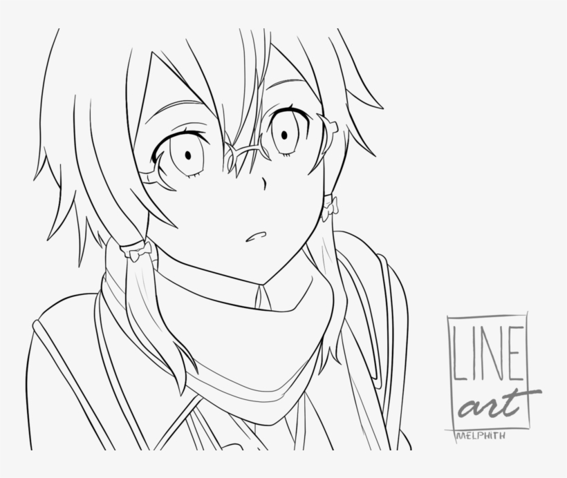 Lineart] Saoii - Sinon, transparent png download