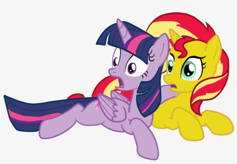 Drawing Sunset Dusk - Sunset Shimmer And Twilight Sparkle Pony, transparent png download