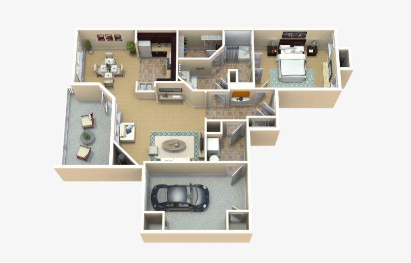 Floor Plansriver Birch - The Woods Of Cherry Creek Apartment Homes, transparent png download