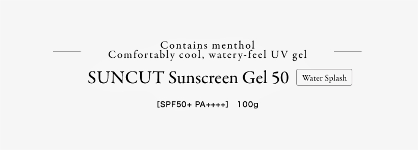 Contains Menthol Comfortably Cool, Watery-feel Uv Gel - Sunscreen, transparent png download