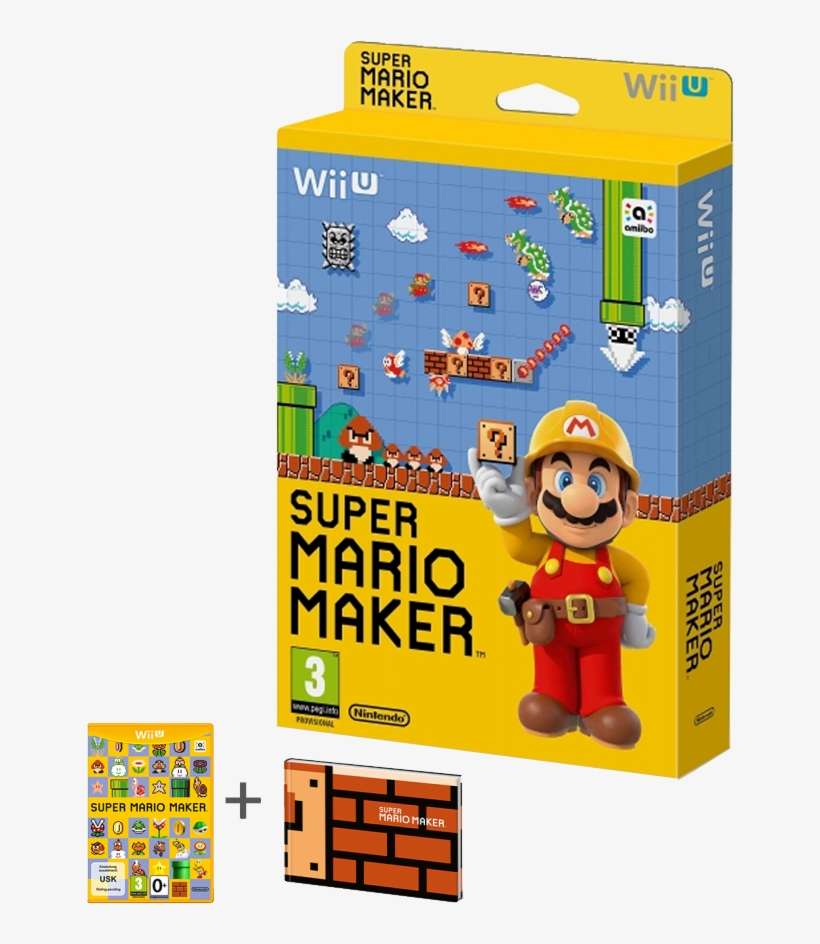 Super Mario Maker & Artbook (nintendo Wii U), transparent png download