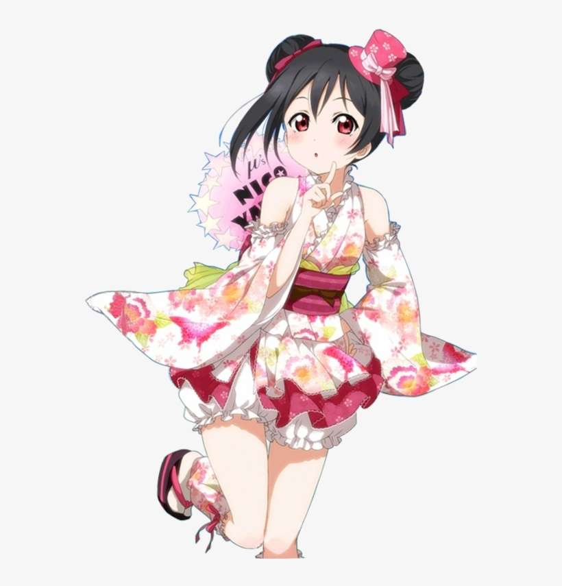 Kimono Nico - Love Live Nico Wig, transparent png download