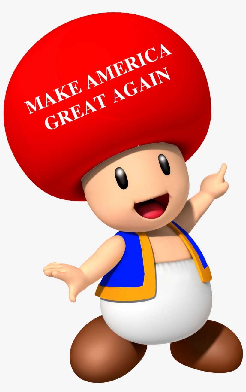 Make America Great Again - Toad Mario, transparent png download