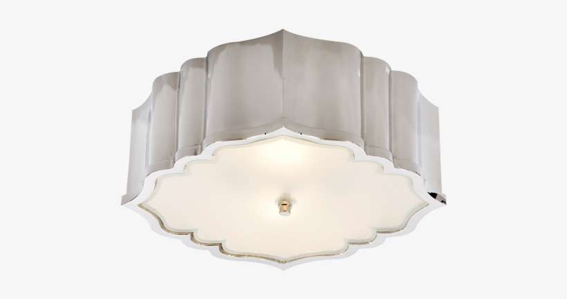 Balthazar Flush Mount In Polished Nickel With Frosted - Light Fixture, transparent png download