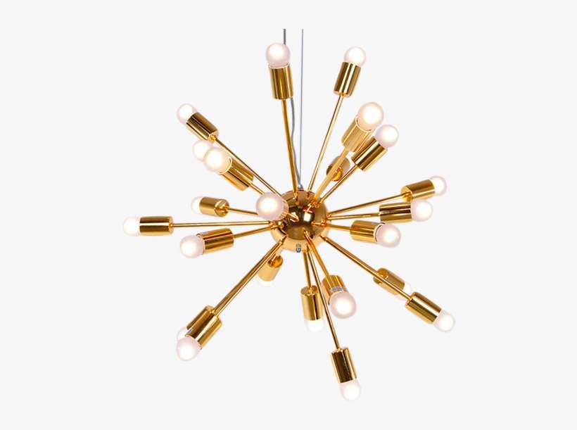 [anastasia] Gold Sputnik Chandelier - Gold, transparent png download