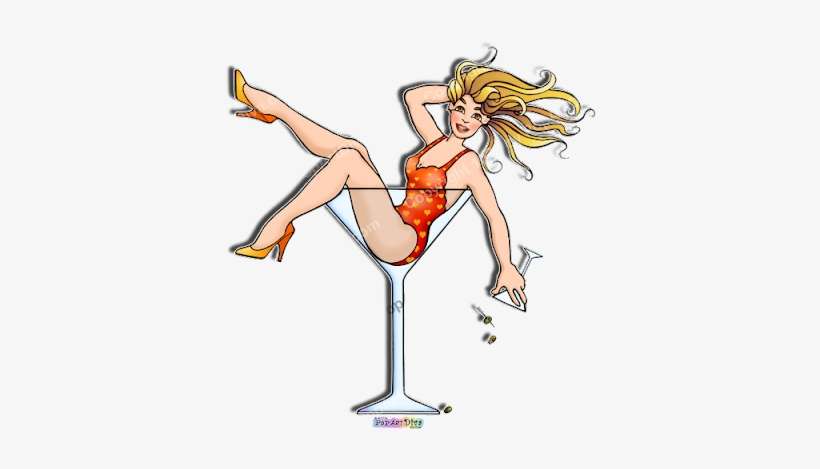 Going A Little Retro With My Pin Up Girl In A Martini - Girl In A Martini 2 Magnet, transparent png download