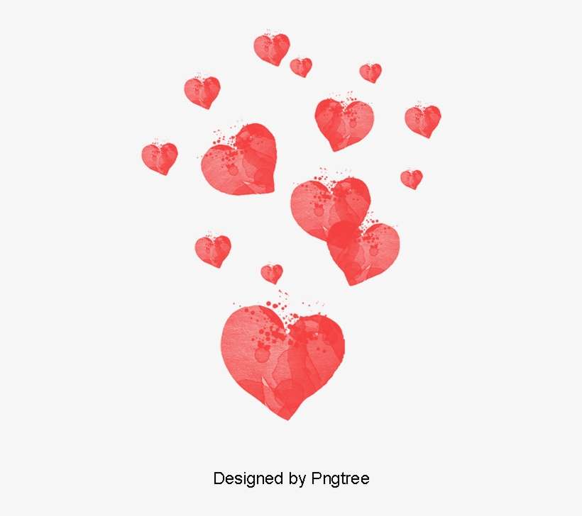 Watercolor Pink Love Vector Material, Love, Pink, Watercolor - Psd, transparent png download