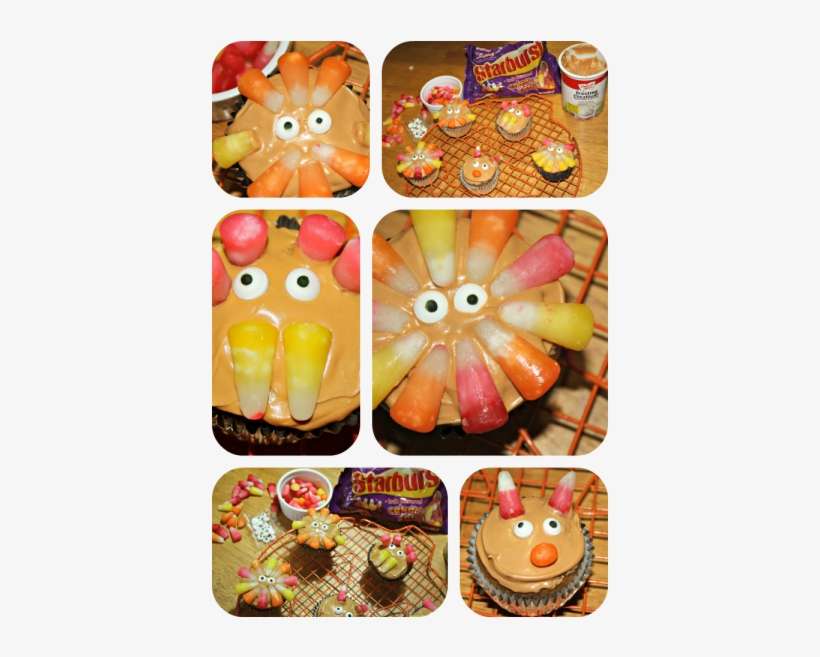 Starburst Cupcake Collage - Baked Goods, transparent png download