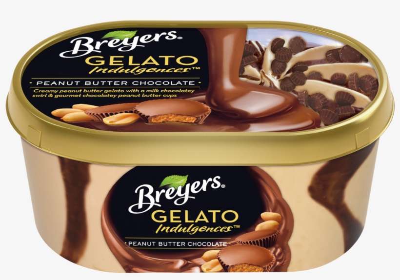 Peanut Butter Chocolate Gelato Indulgences - Breyers Cookie Dough Gelato, transparent png download