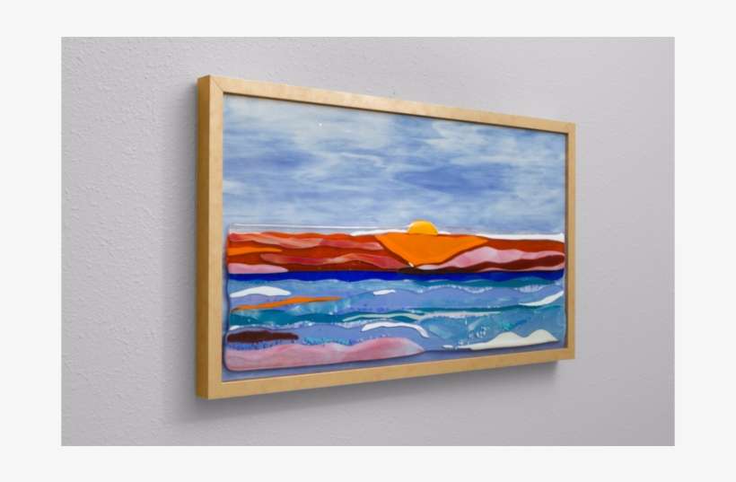Meet Me At The Beach, Fused Glass Wall Sculpture By - Picture Frame, transparent png download