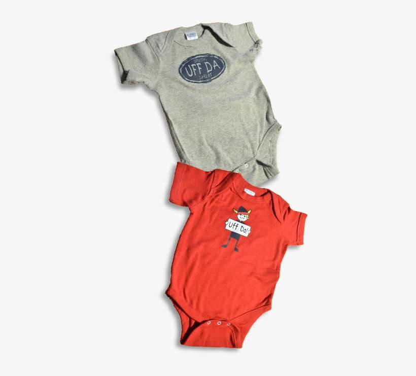 "lil' Norskie" T-shirt Style Baby Onesie, Lt - Orange, transparent png download