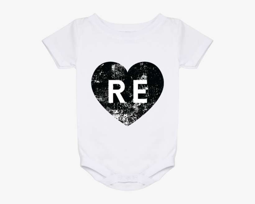 Heart R E Baby Onesie 24 Month - Infant Bodysuit, transparent png download