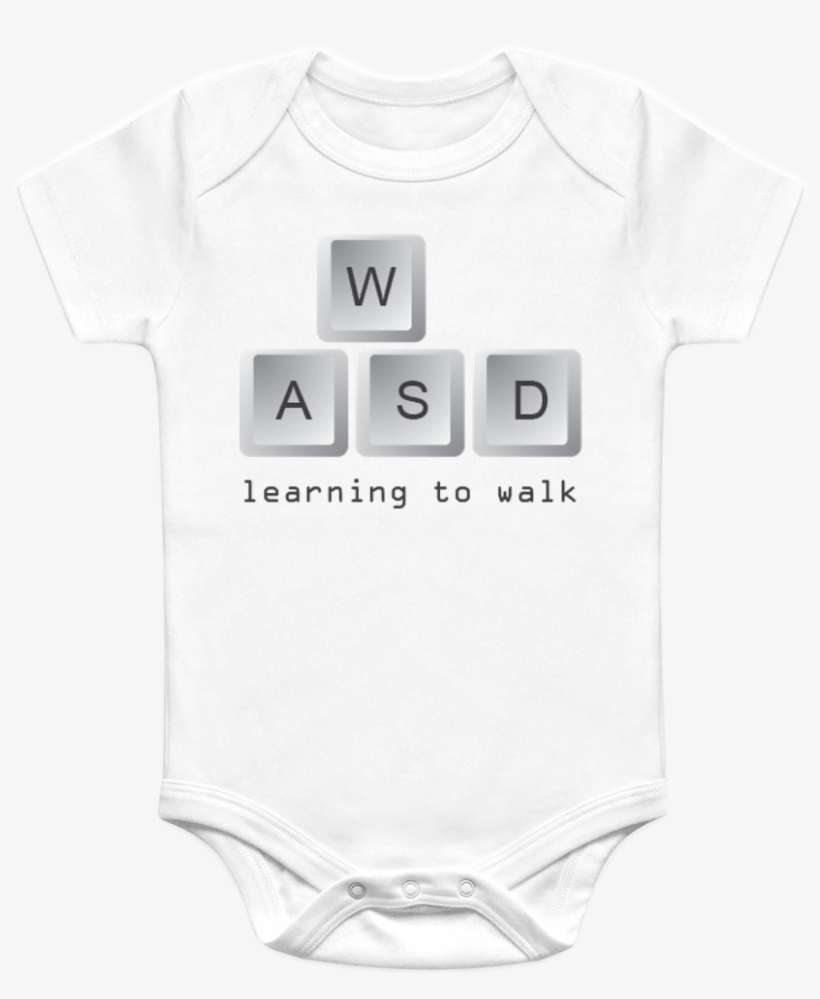 A Cute Baby Onesie For Gamer Parents Using The Keyboard - Onesie, transparent png download