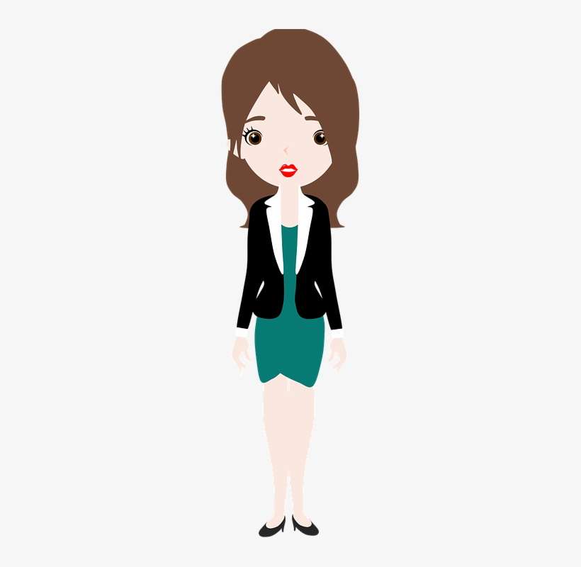 Mujer Clipart Png - Women's Suit Cartoon Png, transparent png download