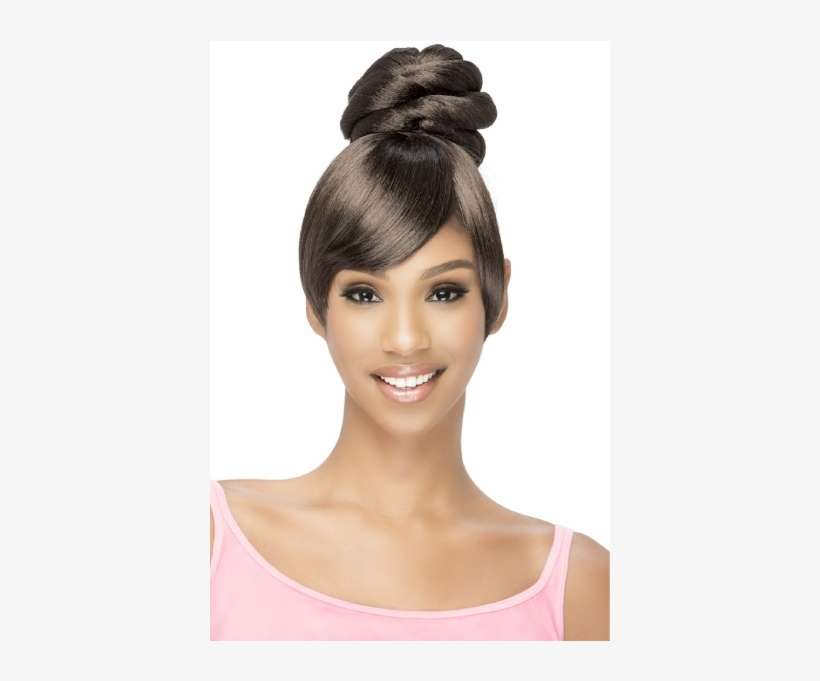 Vivica Fox Synthetic Two In One Bang & Bun - Vivica Fox Bang And Pocket Bun Sheena Synthetic Hairpiece, transparent png download