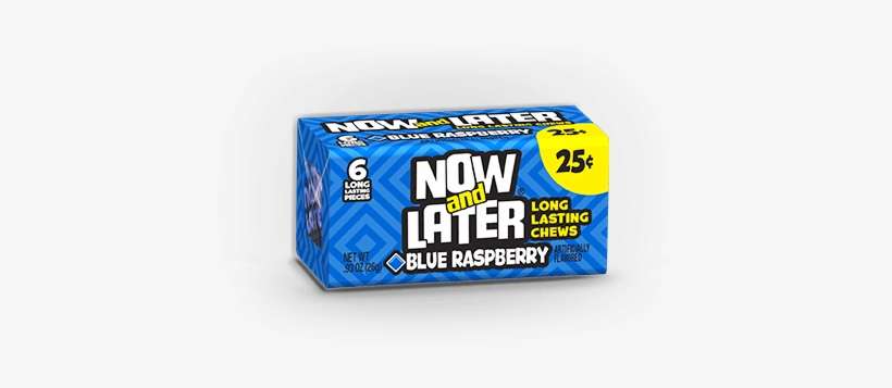 Now & Laters Blue Raspberry 24count Box - Now & Later Blue Raspberry (6 Pcs), transparent png download