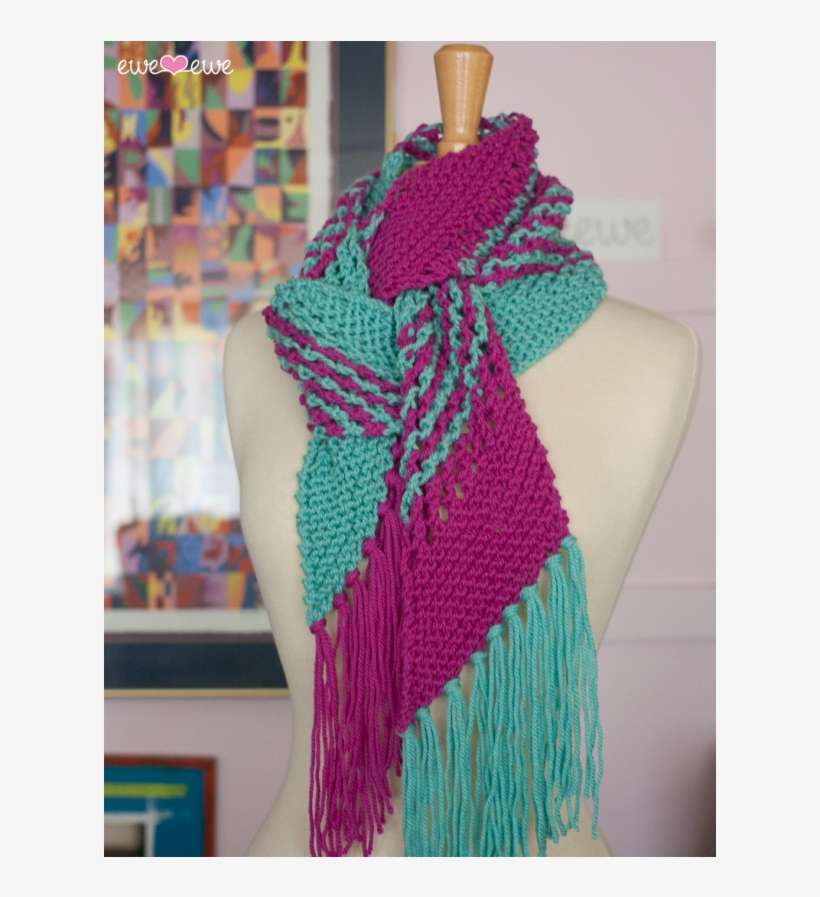 Ewe Ewe Yarns Blue Raspberry Jam Scarf Kit - Scarf, transparent png download