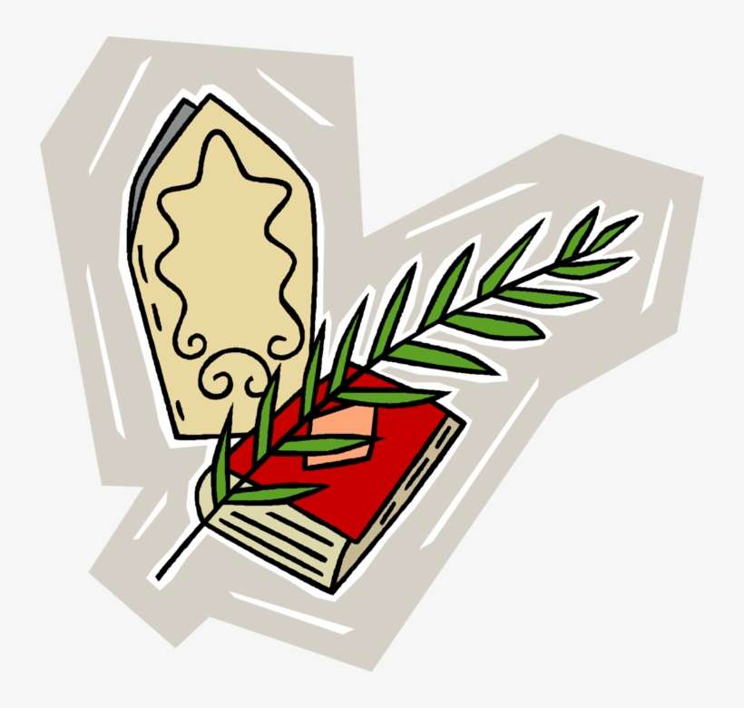 Vector Illustration Of Christian Bible With Palm Branch - Colegio Arquidiocesano Juan Pablo I, transparent png download