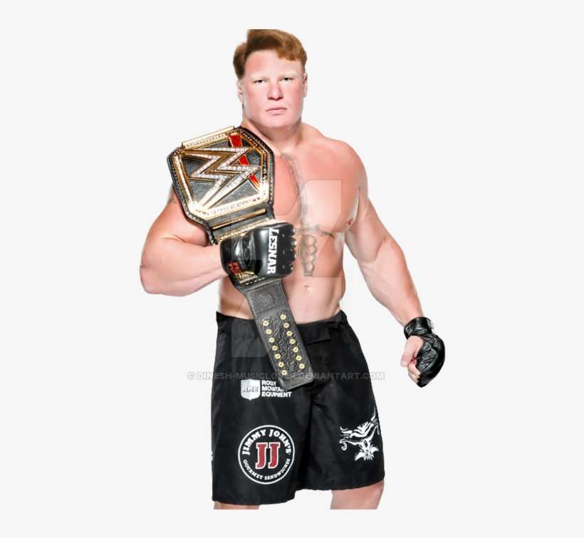 The Tonight Show With Conan O'lesnar - Brock Lesnar With Belt, transparent png download