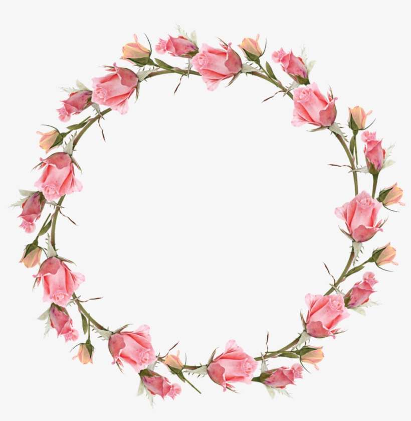 Фотки Frame Floral, Flower Frame, Wall Drawing, Borders - Круглая Цветочная Рамка Png, transparent png download