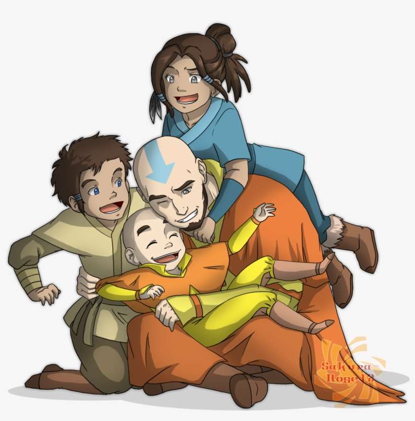 Comment Picture - Aang And His Grandchildren, transparent png download