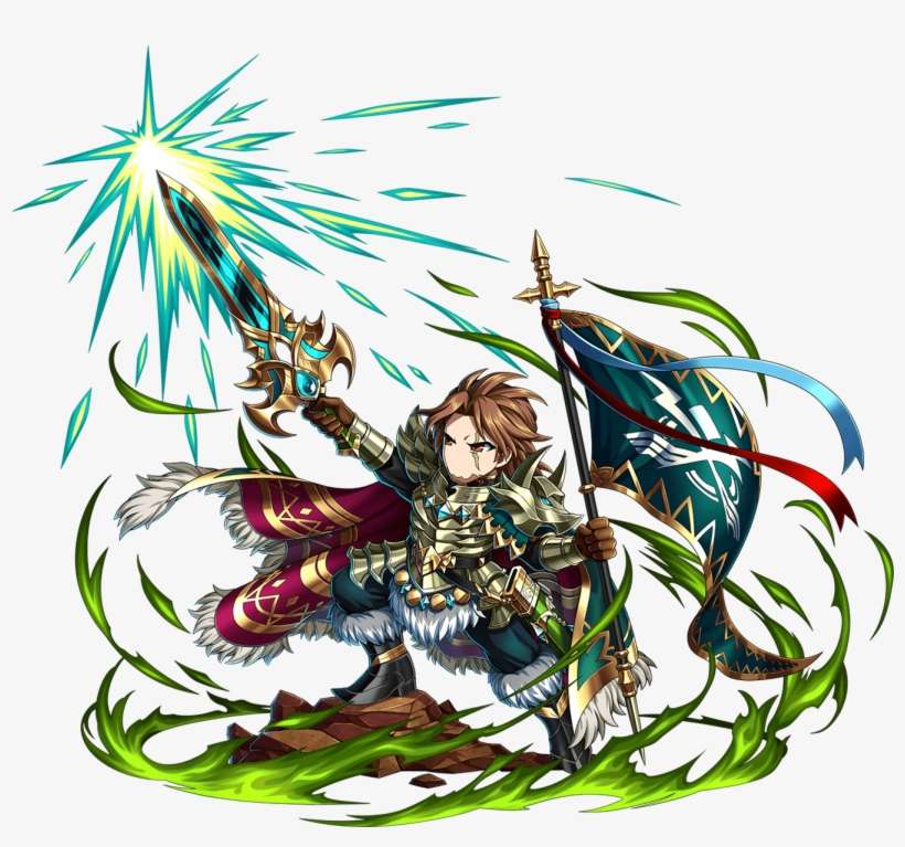 Viridian Flag Freed - Brave Frontier Alliance Leader Freed, transparent png download