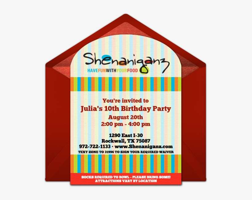 Rockwall Online Invitation - Shenaniganz Entertainment Center, transparent png download