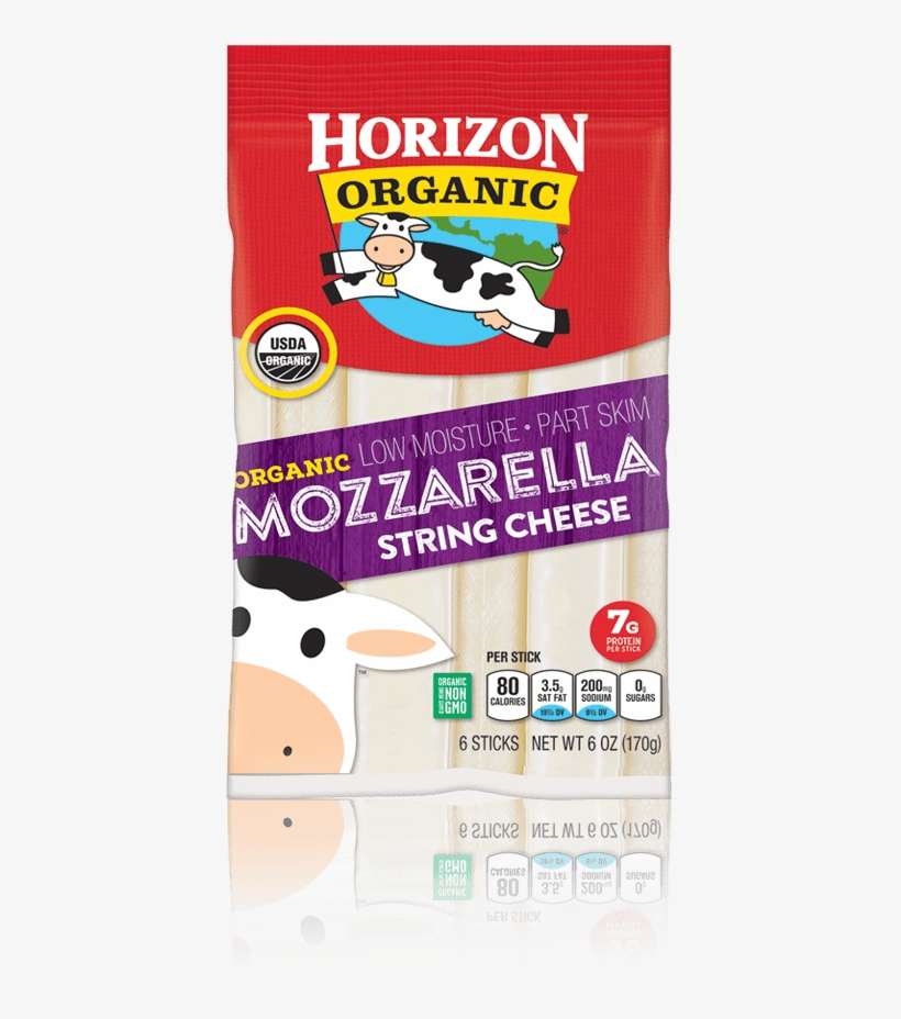 Mozzarella Horizon - Horizon Organic Milk, Reduced Fat - 0.5 Gal Carton, transparent png download
